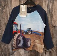 T-shirt Lä traktor blå